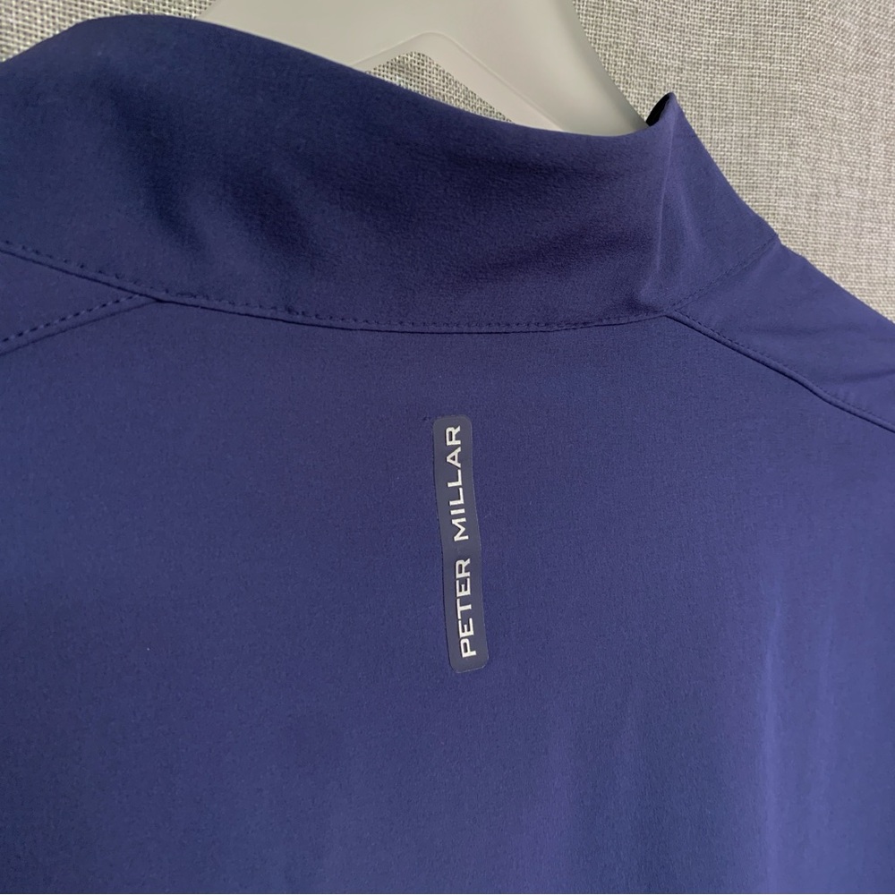 PETER MILLAR Contour Jacket — Full Zip Tailored Fit Windbreaker —  XL Navy Blue - Picture 5 of 9
